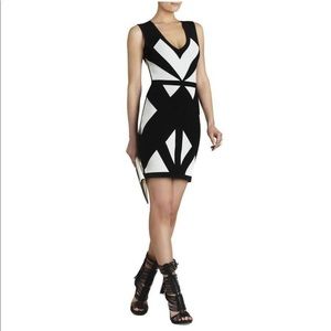 BCBG Maxazria Black and White Evinna Dress